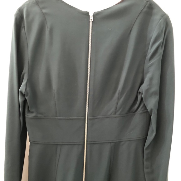 DVF V-Neck Tailored Dress in Forest - Picture 6 of 6